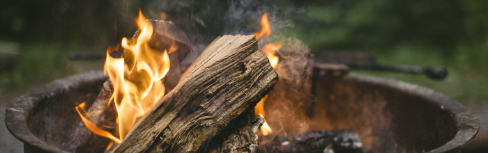 Photo of fire pit burning